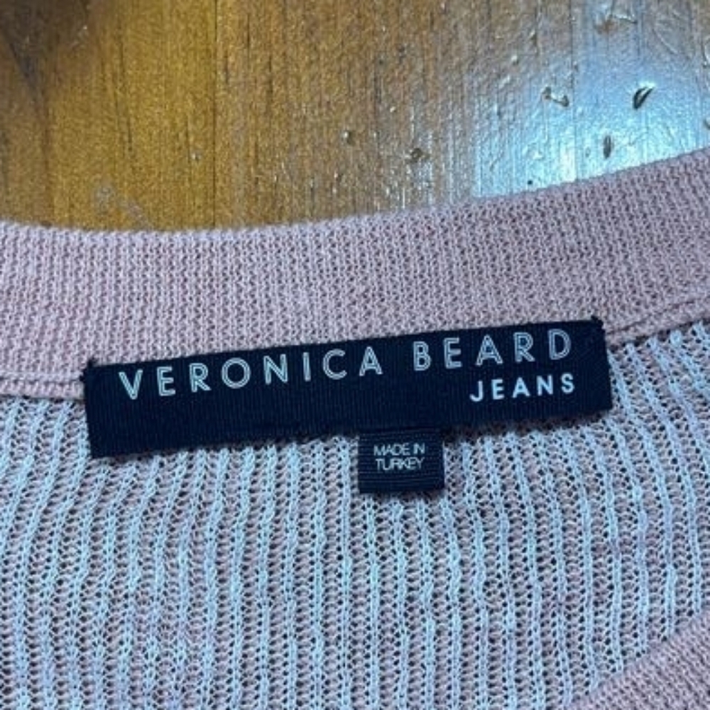 Veronica Beard‎ Womens Pink Soren Twist Front Linen Blend V Neck Sweater Size Sm - Picture 5 of 7